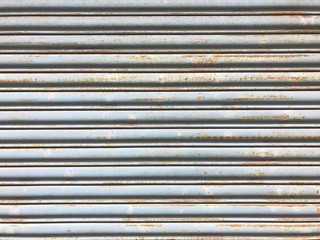 Grunge Gray Metallic Roll Up Door