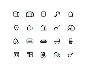 Real Estate Line Icons