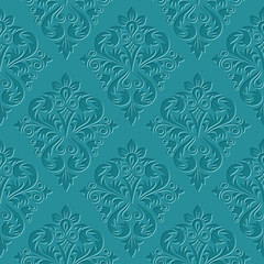 Vintage damask seamless pattern. Classical luxury texture for wallpapers, wrapping, textile. Vector Illustration