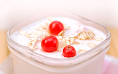 Yogurt with cranberry