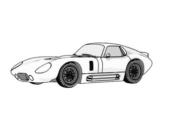 Obraz na płótnie Canvas sketch retro car vector.