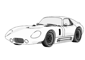 Fototapeta premium sketch retro car vector.