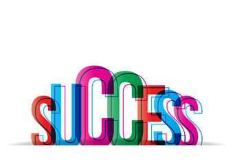 SUCCESS Vector Overlapping Letters Icon 