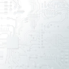 Fototapeta premium Vector circuit board illustration. Abstract technology. Microchip background. 