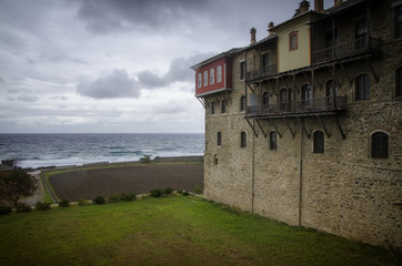 Monastery Iviron on Mount Athos, Chalkidiki, Greece