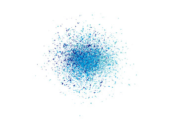 インク　ペンキ　飛び散る　青