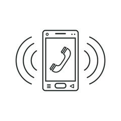 Mobile phone with handset sign