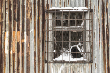 An old rusty window
