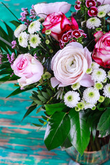 Bouquet of pink flowers