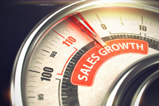 Sales Growth - Business Mode Concept. 3D.
