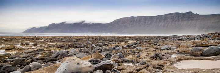 view of famara on lanzarote