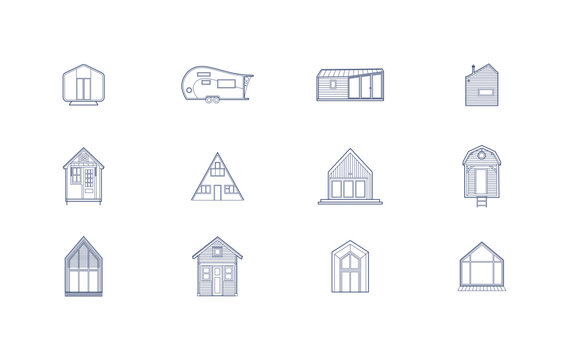 12 Tiny House Icons