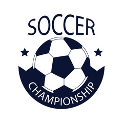 Soccer Championship Logo Vector Template Design