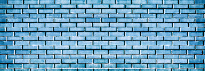 Grunge blue brick wall texture