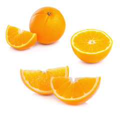 Orange fruit isolated on white background
