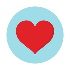 Flat heart icon