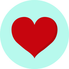 Flat heart icon