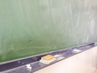 Green classroom blackboard