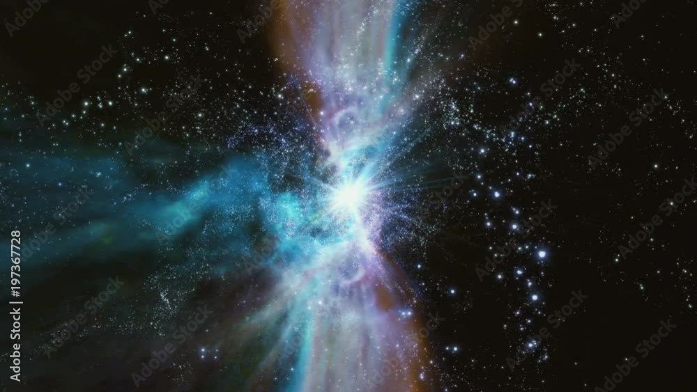 Wall mural space 2370: traveling through a wormhole in space (loop).