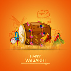 Celebration of Punjabi festival Vaisakhi background - 197367770