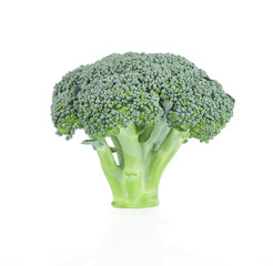 fresh broccoli isolated on white background