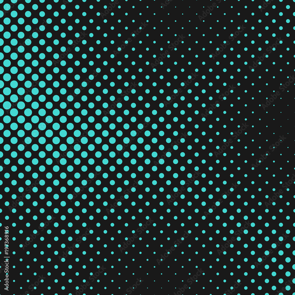 Poster retro abstract halftone dot pattern background - vector graphic design from circles