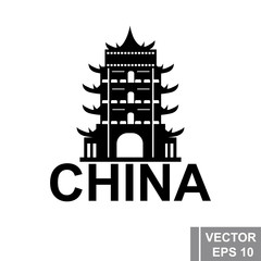 Flag of China. Map. Symbol of the state. For your design. Rectangle.