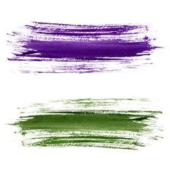 Purple and green textured grunge background on white paper. Ink painting banners.