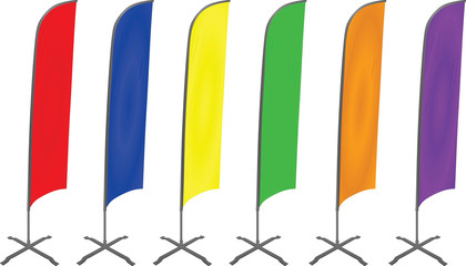 Promotional flags. vector illustration