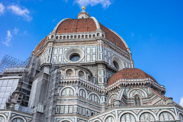 Fototapeta premium Cathedral Santa Maria del Fiore in Florence, Italy. Florence is a popular tourist destination of Europe..