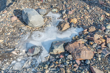 Ice on ground in Iceland