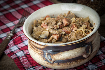 Traditional polish sauerkraut (bigos).