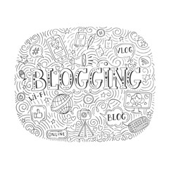 Vector blogging illustration