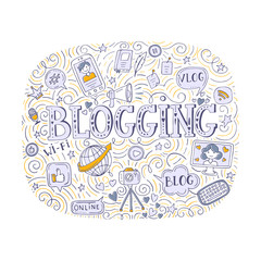 Vector blogging illustration