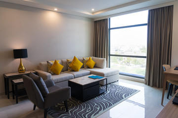 Creative interior with mixing different styles