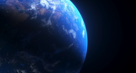 3D Rendering Of Realistic Planet Earth With Glow The Elements Of This Image Furnished By NASA For Textures