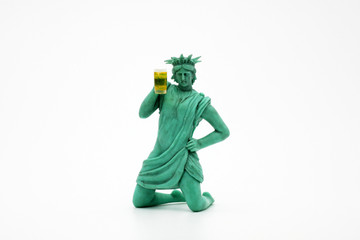 Statue of Liberty is having beer © Askar