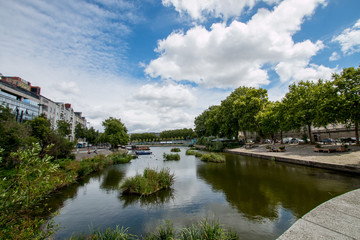 Fototapeta na wymiar The Erdre River in Nantes - France, Loire-Atlantique