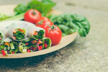 spring rolls with vegetables