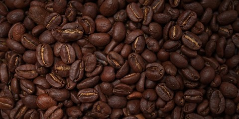 roasted coffee beans macro background