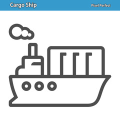 Cargo ship Icon. EPS 8 format.