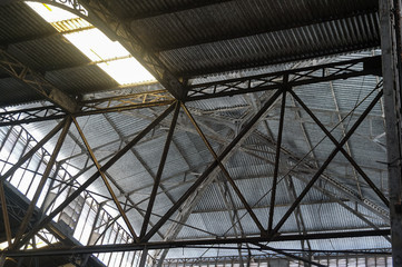 Fototapeta premium interior of metal beams structures