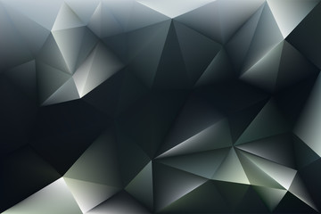 3d abstract black and white crystal background.