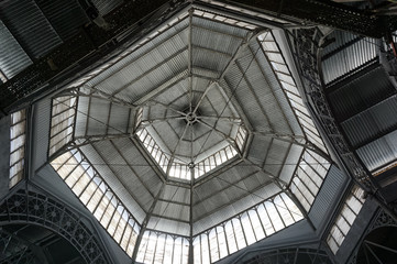 steel and glass beams dome