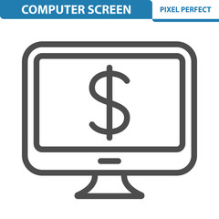 Computer Screen Icon. EPS 8 format.