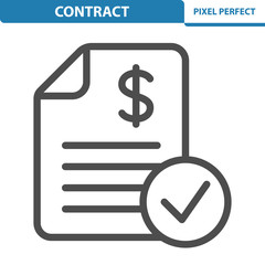 Contract Icon. EPS 8 format.