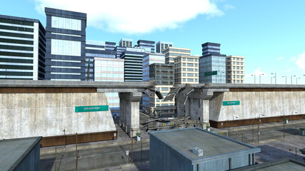 高速道路の崩落