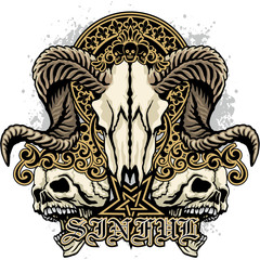  Gothic coat of arms with skull, grunge vintage design t shirts