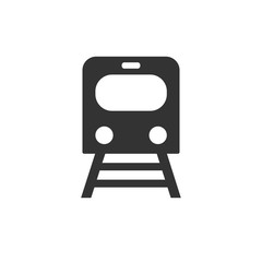 Train icon, vector illustration. Flat design.