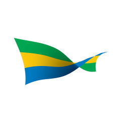 Gabon flag, vector illustration